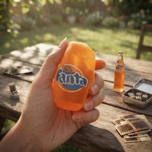 Mini Fanta Cane Squishy Toy - Soft Squeezable Sensory Toy