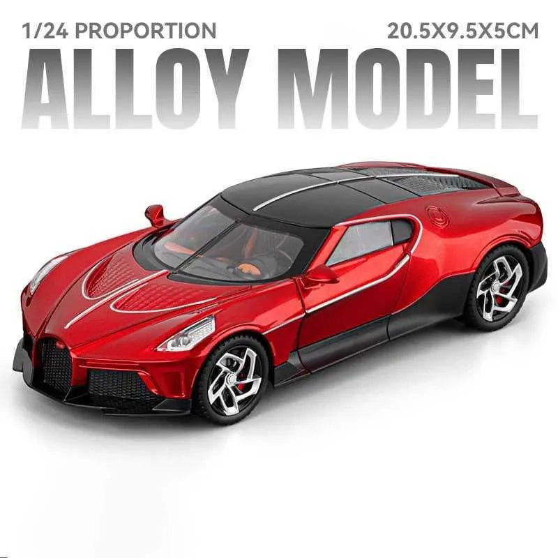 1:24 Bugatti La Voiture Noire Diecast Model Car with Lights and Sound - Image 3