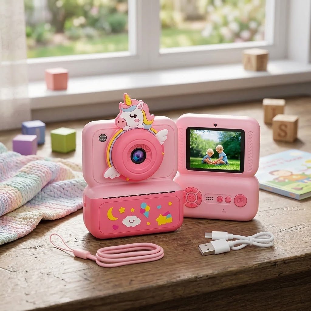 Unicorn Instant Print Camera for Kids with HD Display