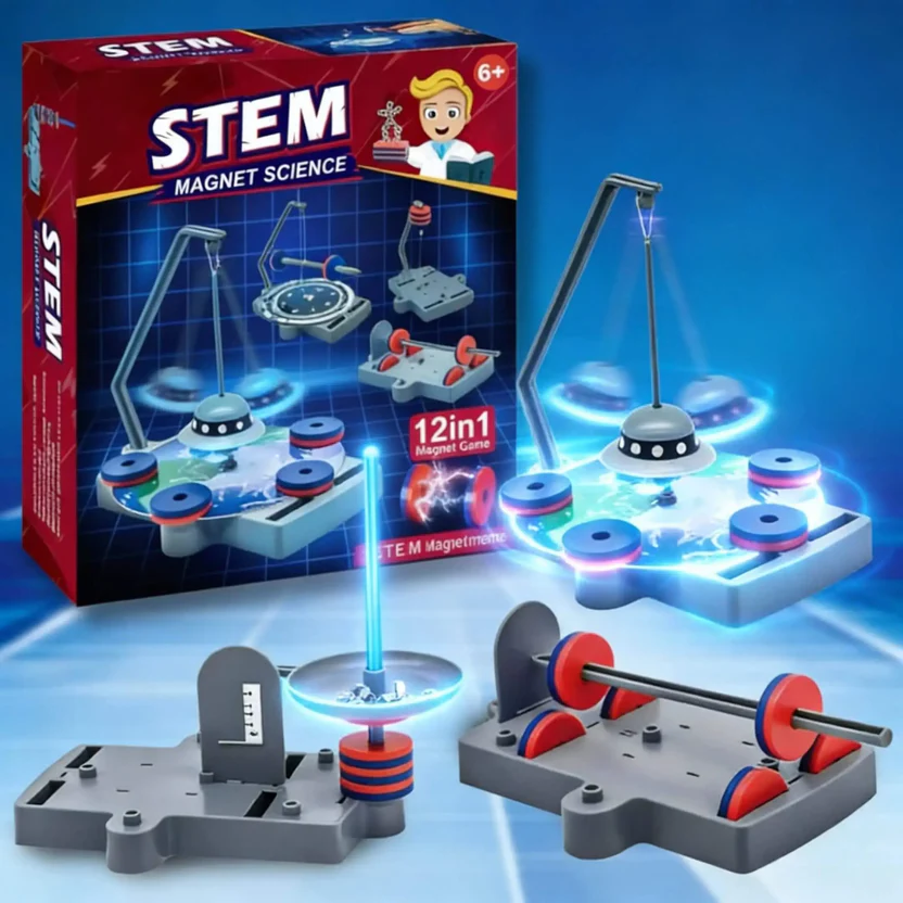 DIY Magnet Science Kit with 12 Experiments for Kids
