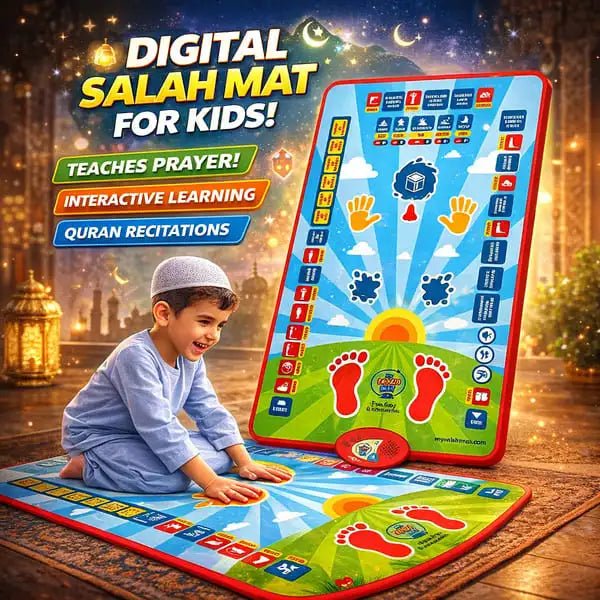 Kids Interactive Salah Prayer Mat with Touch Sensitive Keys
