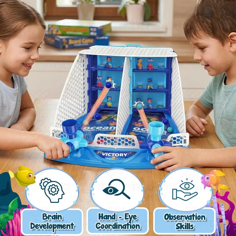 Ocean-Themed Two-Player Marble Shooting Game - Image 2